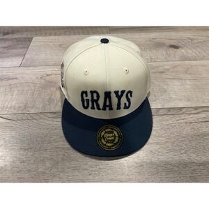 Rings & Crwns Homestead Grays Fitted Hat 7 1/8 Navy White NLB‎  Baseball